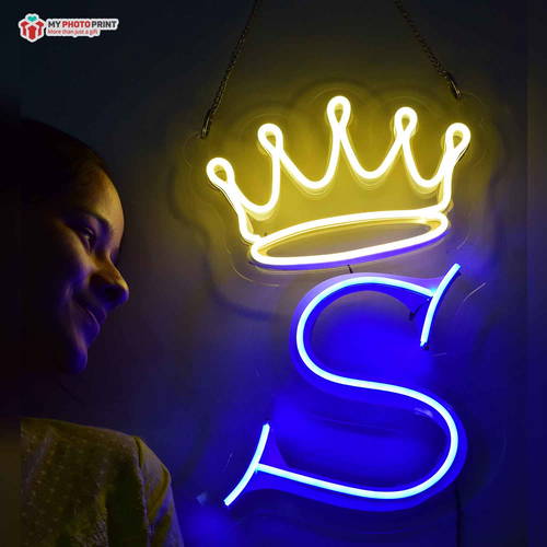 Custom Alphabetic Crown Led Neon Sign Decorative Lights Wall Decor 