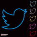 Neon Twitter Logo Led Neon Sign Decorative Lights Wall DecorNeon Twitter Logo Led Neon Sign Decorative Lights Wall Decor