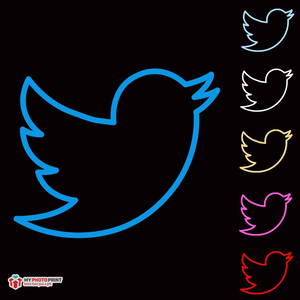 Neon Twitter Logo Led Neon Sign Decorative Lights Wall Decor