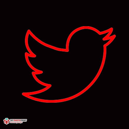 Neon Twitter Logo Led Neon Sign Decorative Lights Wall Decor