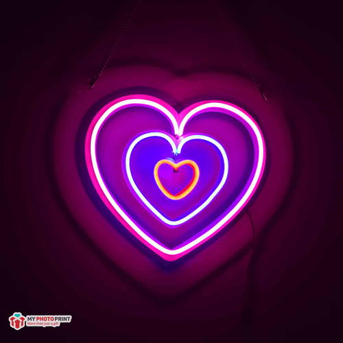 Neon Colourful Heart Led Neon Sign Decorative Lights Wall Decor