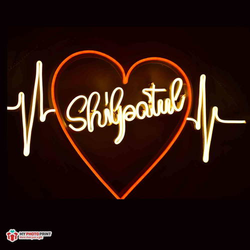 Customized Name Heartbeat Led Neon Sign Decorative Lights Wall Decor