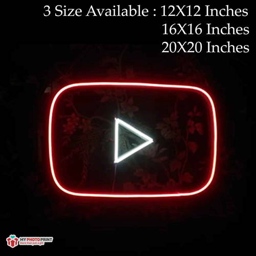 NEON YOUTUBE LOGO LED NEON SIGN DECORATIVE LIGHTS WALL DECOR