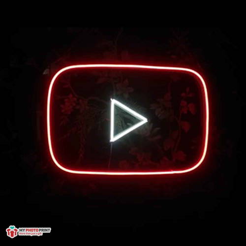 NEON YOUTUBE LOGO LED NEON SIGN DECORATIVE LIGHTS WALL DECOR