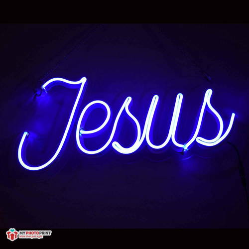 NEON JESUS LED NEON SIGN DECORATIVE LIGHTS WALL DECOR