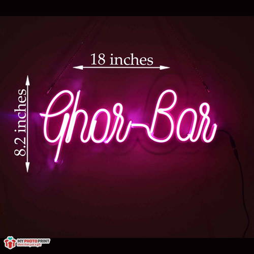 Neon Ghar-Bar Led Neon Sign Decorative Lights Wall Decor