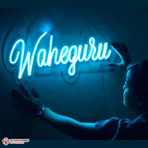 Neon Waheguru ji Neon Sign Decorative Lights Wall Decor