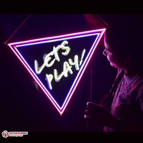 Customized Neon Name And Triangle Led Neon Sign Decorative Lights Wall Decor