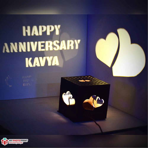 Heart Shaped Wooden Shadow Box Night Lamp - A Unique and Thoughtful Gift | Can Be Customized With Name ,special memories, quotes, or message