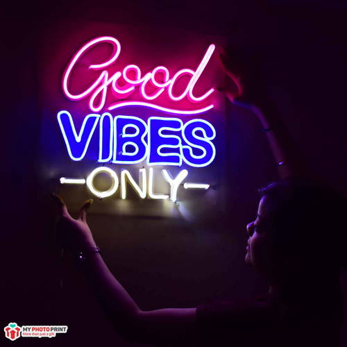 Neon Good Vibes Only 2.0 Led Neon Sign Decorative Lights Wall Decor