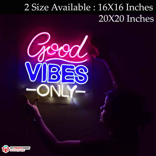 Neon Good Vibes Only 2.0 Led Neon Sign Decorative Lights Wall Decor