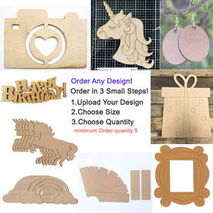 Customized MDF Wooden Craft Cutout Any Shapes & Patterns | (minimum 10 Quantity)