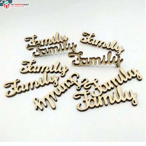 Family MDF Wooden Craft Cutout Shapes & Patterns - DIY SET OF 10