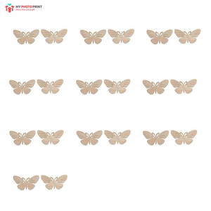 Butterflies Design MDF Wooden Craft Cutout Shapes & Patterns - DIY SET OF 10 (minimum 10 Quantity)