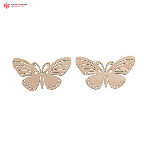 Butterflies Design MDF Wooden Craft Cutout Shapes & Patterns - DIY SET OF 10