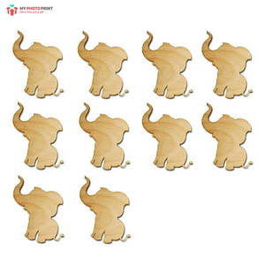 Elephant MDF Wooden Craft Cutout Any Shapes & Patterns | (minimum 10 Quantity)