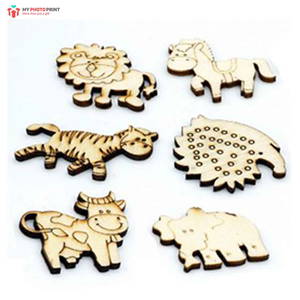  Animals Design MDF Wooden Craft Cutout Any Shapes & Patterns | (minimum 10 quantity)