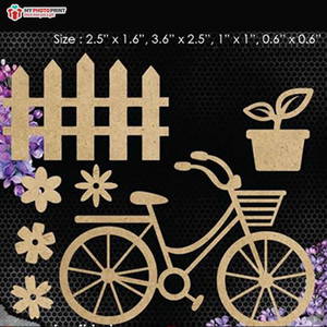 Mini Cut Out MDF Wooden Craft Cutout Any Shapes & Patterns | (minimum 10 Quantity)