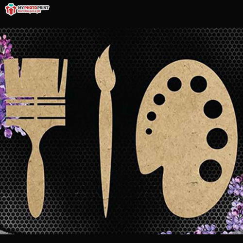 Paints MDF Wooden Craft Cutout Any Shapes & Patterns | (Pack Of 30pcs)