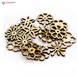 Flower Design MDF Wooden Craft Cutout Any Shapes & Patterns | (Pack Of 15pcs)