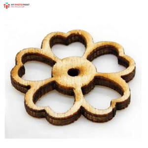 Flower Design MDF Wooden Craft Cutout Any Shapes & Patterns | (minimum 10 Quantity)