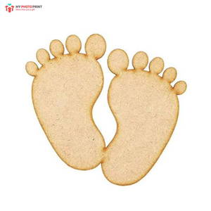 Cute Baby Feet Craft Shapes MDF Wooden Craft Cutout Shapes & Patterns - DIY (minimum 10 quantity)