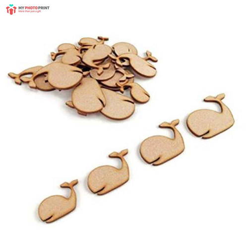 Fish or Whale MDF Wooden Craft Cutout Shapes & Patterns - DIY SET OF 10