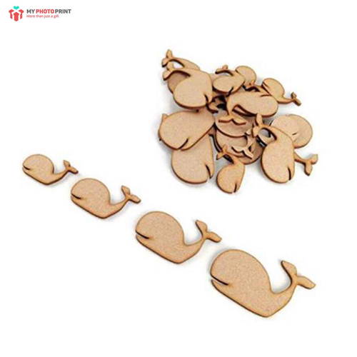 Fish or Whale MDF Wooden Craft Cutout Shapes & Patterns - DIY SET OF 10