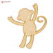 Baby Monkey MDF Wooden Craft Cutout Shapes & Patterns - DIY SET OF 10