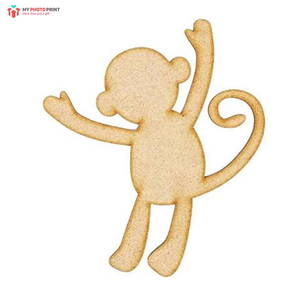 Baby Monkey MDF Wooden Craft Cutout Shapes & Patterns - DIY SET OF 10 (minimum 10 Quantity)