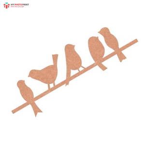 Birds MDF Wooden Craft Cutout Any Shapes & Patterns | (minimum 10 Quantity)