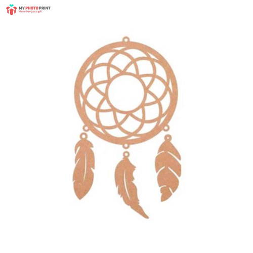 Dreamcatcher Feather MDF Wooden Craft Cutout Any Shapes & Patterns | Minimum Order 5 Pcs