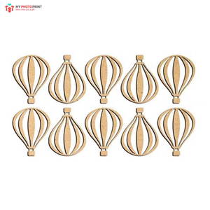 Hot Air Balloon MDF Wooden Craft Cutout Shapes & Patterns - DIY SET OF 10 (minimum 10 Quantity)