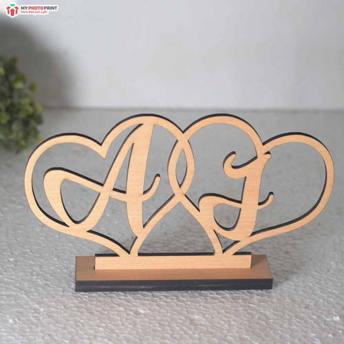 Customized Heart A TO Z ALPHABET Wooden Table Top