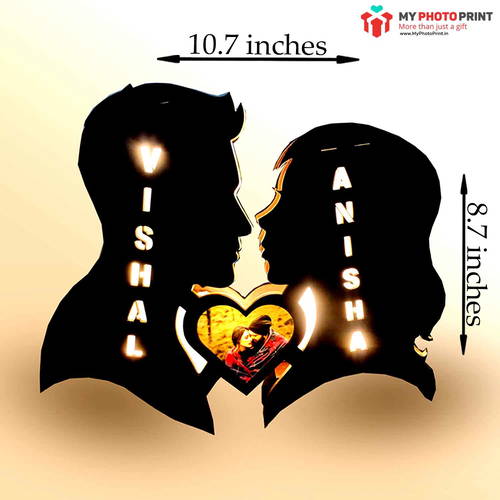 Customized Couple Heart Name Board Multi Color Led and Remote#1723