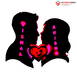 Customized Couple Heart Name Board Multi Color Led and Remote#1723