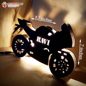 Customized Bike Wooden Name Board Multi Color Led and Remote#1255