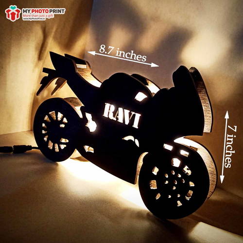 Customized Bike Wooden Name Board Multi Color Led and Remote#1255