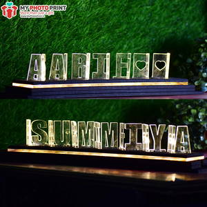 Customized Led Flip Name - Two Names Multicolor Led Light #910