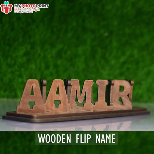 Two-Faced Wooden Flip Name Gift for Lovers with Couple Names