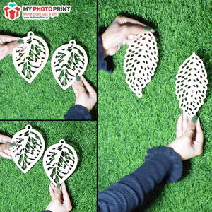 Leaf Design MDF Wooden Craft Cutout Any Shapes & Patterns | (minimum 10 Quantity)