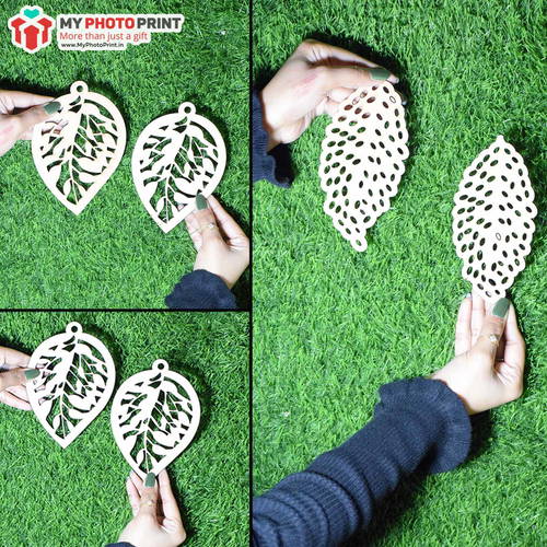 Leaf Design MDF Wooden Craft Cutout Any Shapes & Patterns | (Pack Of 6pcs)