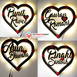 Custom Couple Heart Name Wall Hanging With Led Light #2086