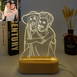 PERSONALIZED LINEART ACRYLIC 3D ILLUSION PHOTO LED LAMP WITH COLOR CHANGING LED AND REMOTE#1981