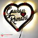 Custom Couple Heart Name Wall Hanging With Led Light #2086