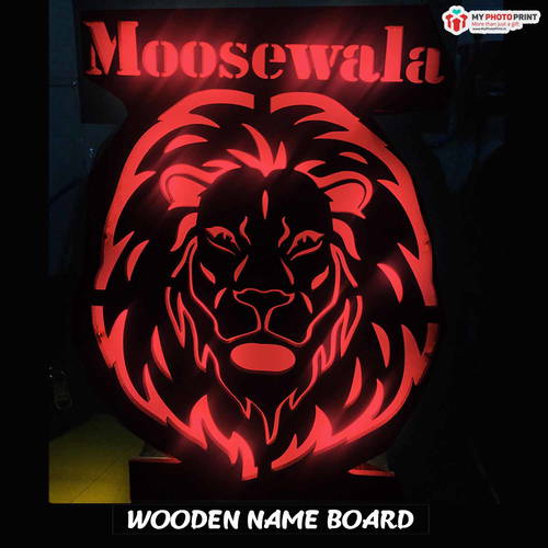 Customized Fearless Lion Name Board Multi Color Led and Remote#1173