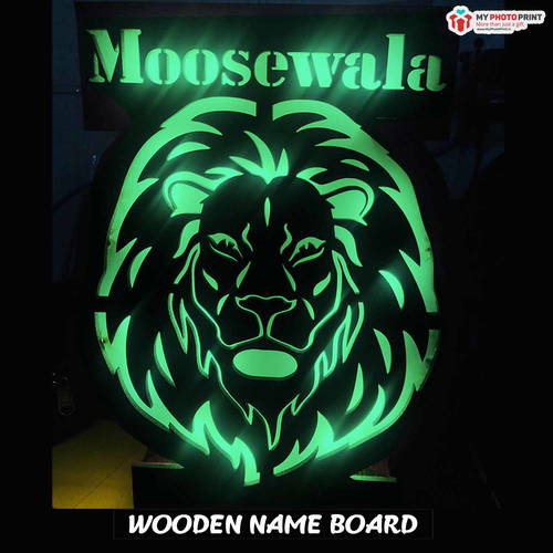 Customized Fearless Lion Name Board Multi Color Led and Remote#1173