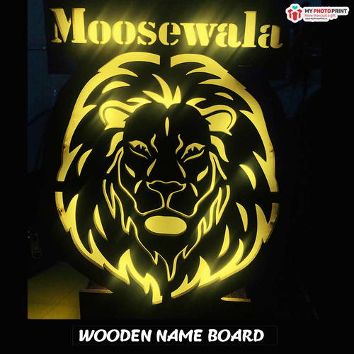 Customized Fearless Lion Name Board Multi Color Led and Remote#1173