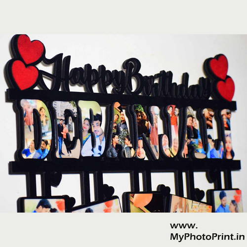 Customized Name Wooden Photo Frame Collage 25 Photos