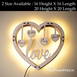 Customized Heart Family Wooden Wall Hanging With Led Light #2094